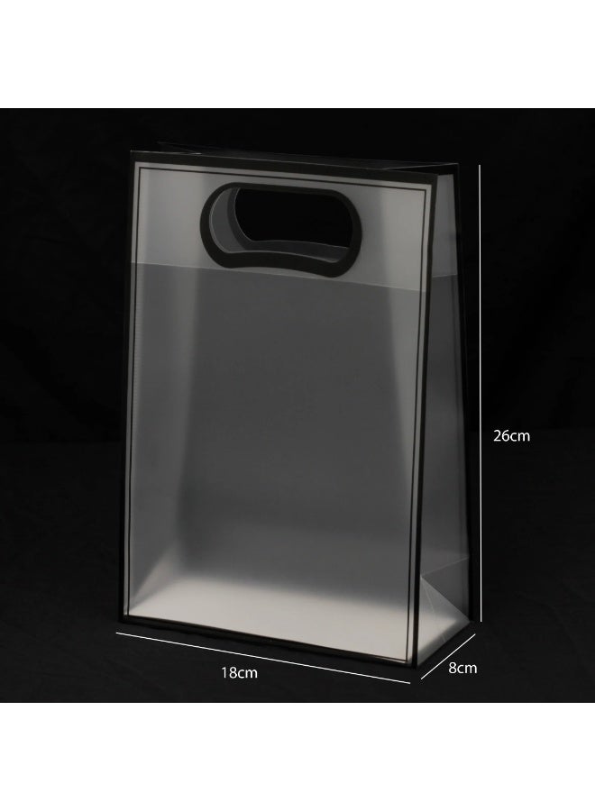 طقم أكياس هدايا ثلجي بإطار ملون  مكون من 12 قطعة 26x18x8 سم